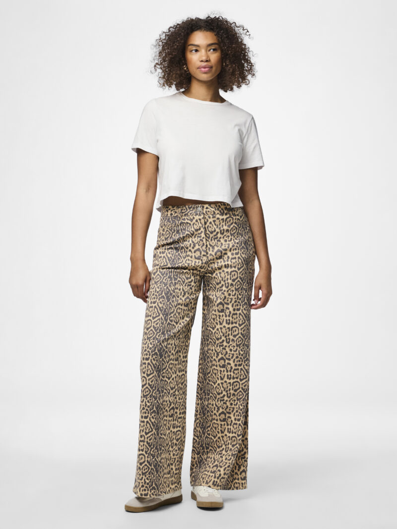 JX Nancy flared pantalón leopardo