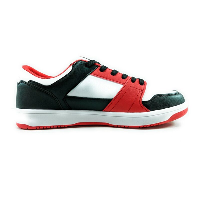 zapatillas rernal 2 negra, blancas y rojas - Imagen 2